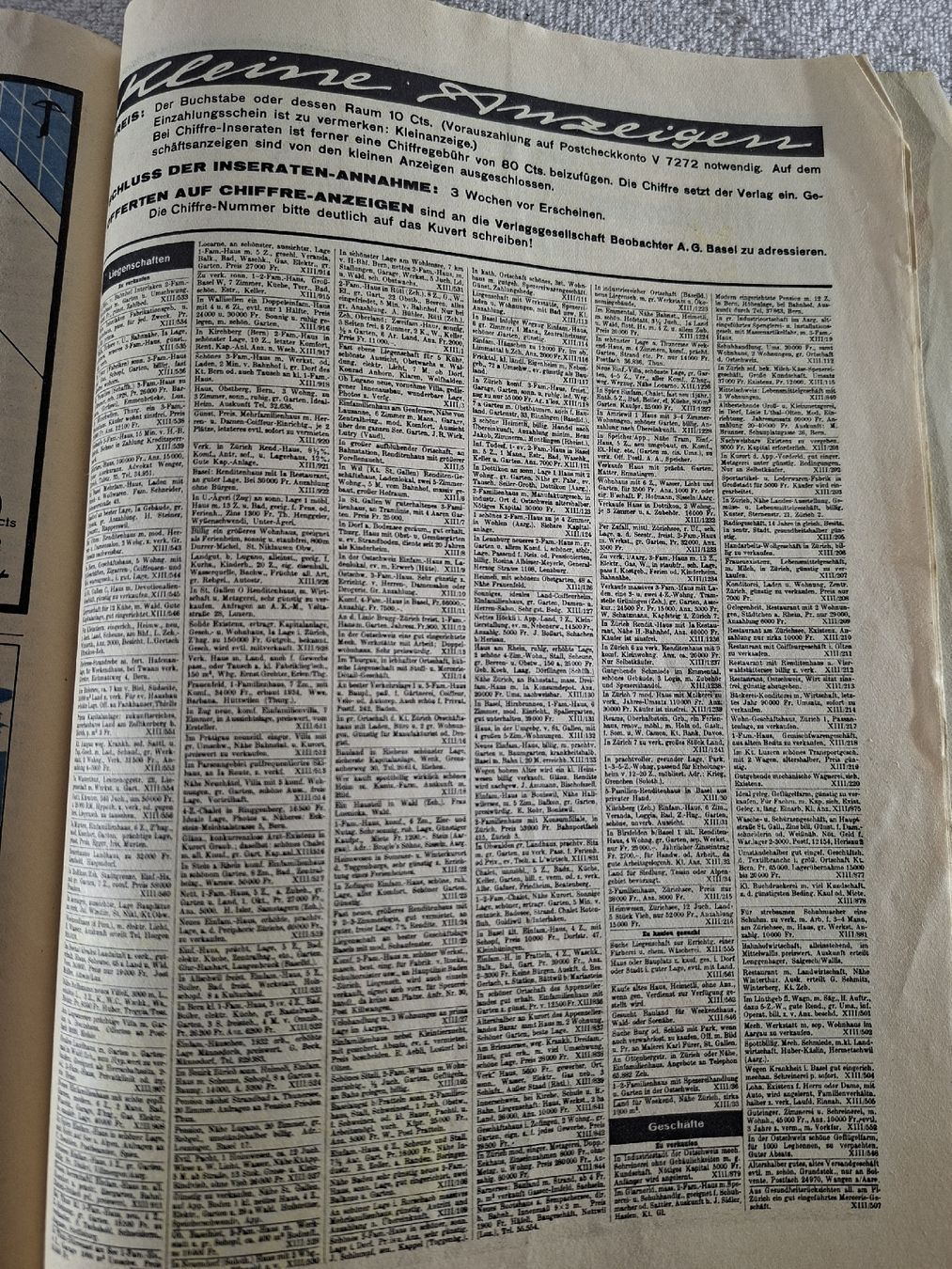 Riviste & Magazine: antike Zeitschrift, Beobachter, 1938 – Usato da Grindelwald venduto da carro5 8