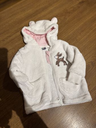 Douce veste blanche pour bébé, motif cerf, taille 62/68