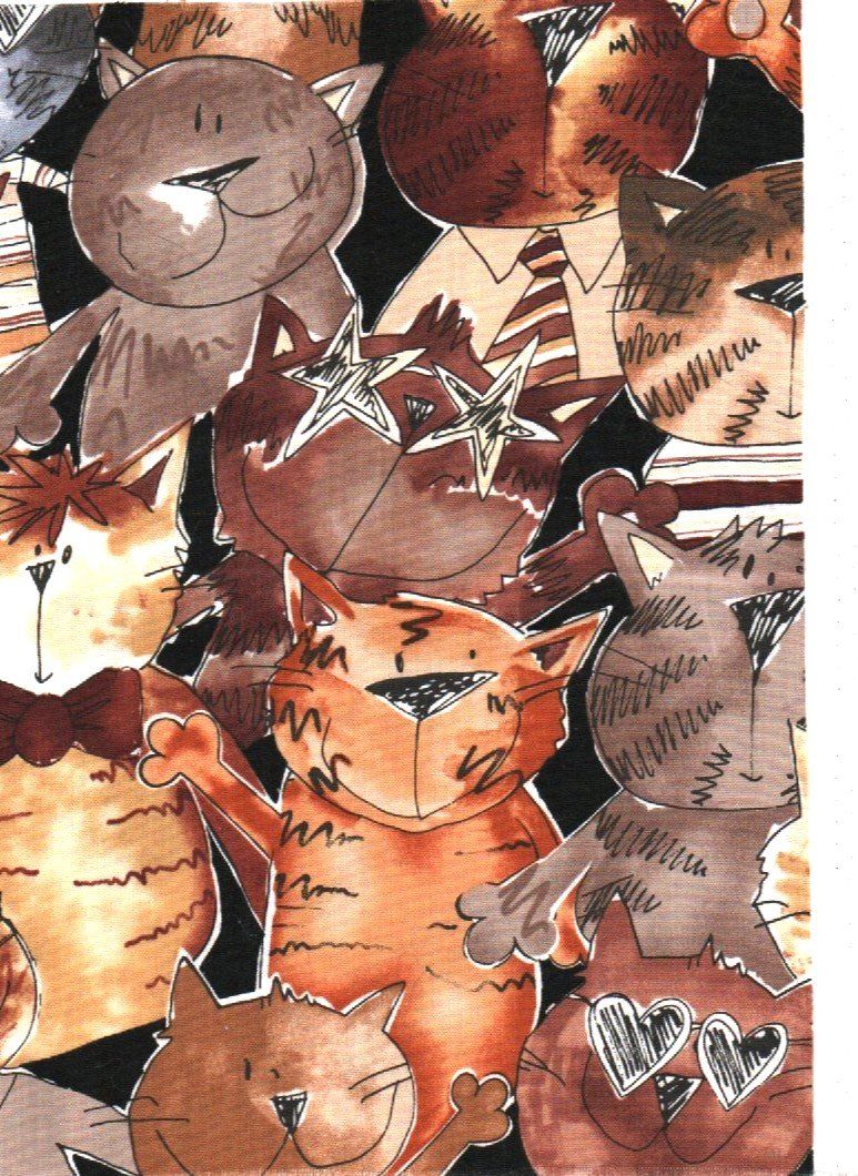 Tessuti: Baumwollstoff mit Katzen, 26 cm x 38 cm – Nuovo (secondo la descrizione) da Kriens venduto da Kraeutergarten 1