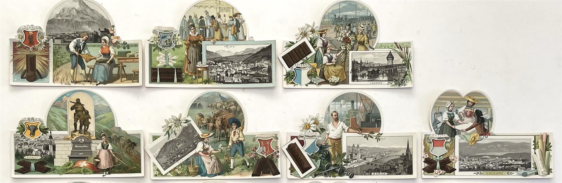 Arts picturaux & lithographies: Suchard - Komplette Serie 22 Chromobilder Kantone / Cantons – D'occasion à Savagnier par Ne2065 1