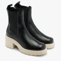 Rylko designer leather ankle bootie platform Boots 40 black