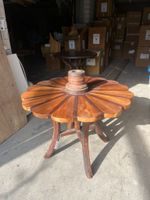 Runder Tisch mit Blattdesign Thai | LIQUIDATIONSVERKAUF