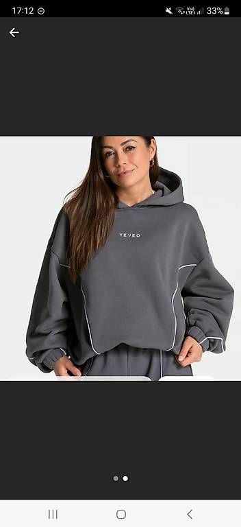 Pulls & Sweat-shirts: teveo grey oversized hoodie contrastline – D'occasion à Kiesen par Laura._ 1
