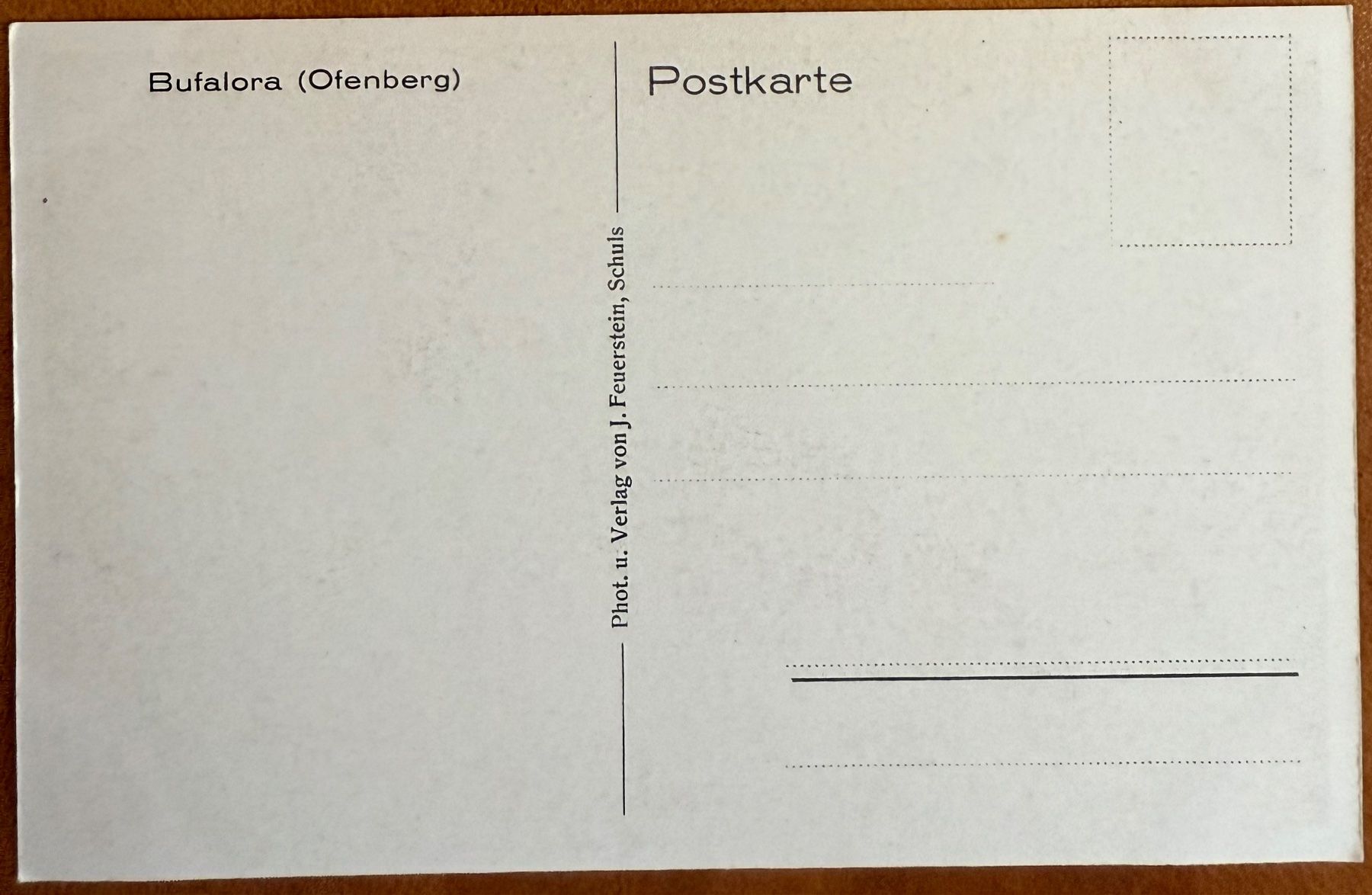 Cartoline postali: AK: Buffalora (Ofenberg) – Usato da Lutry venduto da Ediego 1