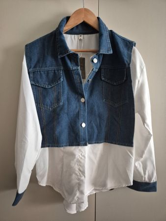 Hemd/Bluse mit Gürtel Gr. L (Neu)