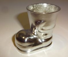 Zinnstiefel Schnapsgläser 95 % ZINN - 18 Stück -