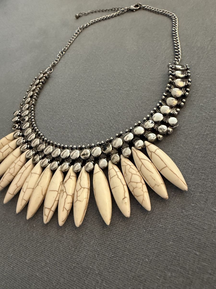 Zara Catenine: Statement Halskette Ethno Ibiza Boho Silberelementen – Nuovo (secondo la descrizione) da Schaan venduto da Annatina24
