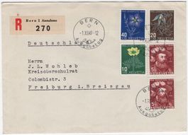 Pro Juventute 1949 - seltener Chargé FDC nach DEUTSCHLAND