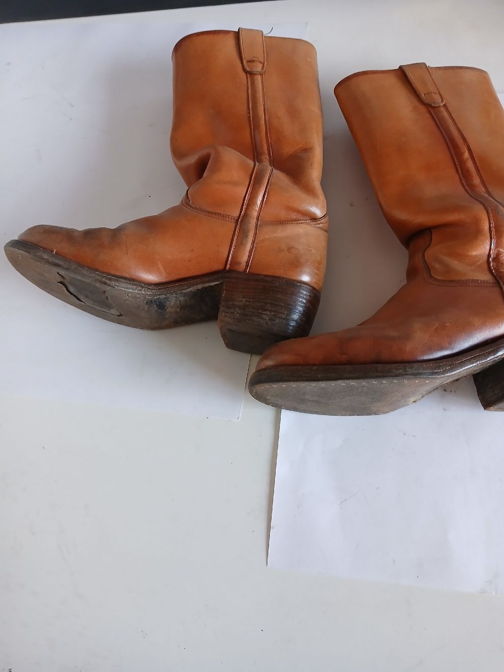 Chaussures hommes: Lederstiefel Cognac Grösse 8.5 gebraucht – Défectueux à Langenthal par Egro50 1