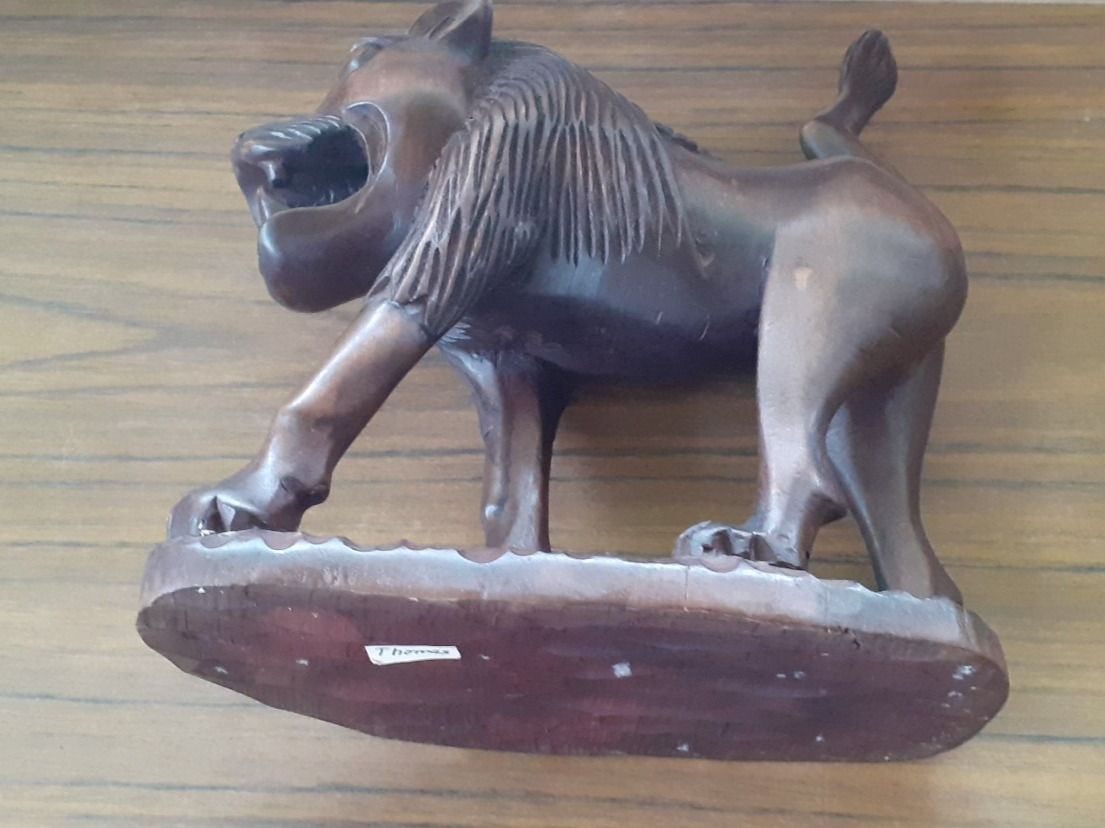 Skulpturen & Statuen: Holzfigur Skulptur Löwe – Gebraucht aus Mörschwil von antiksalon 6