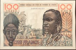 État de l'Afrique Ouest Bénin 100 Fr 1965 - non circ./unz