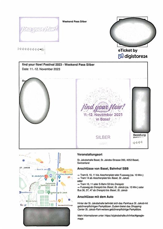 "Find your flow" ticket silber Basel (Neu und originalverpackt) in ...