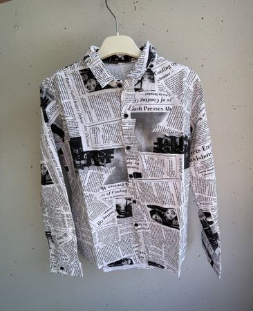 Chemise imprimé journal, newspaper shirt