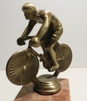 Bronze Messing Velo Fahrer Skulptur auf Marmor