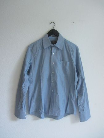Langarm Hemd blau-weiss kariert - M