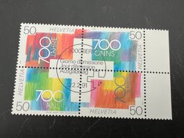 1991 Erstag gest.Viererblock mit Tab (K31)
