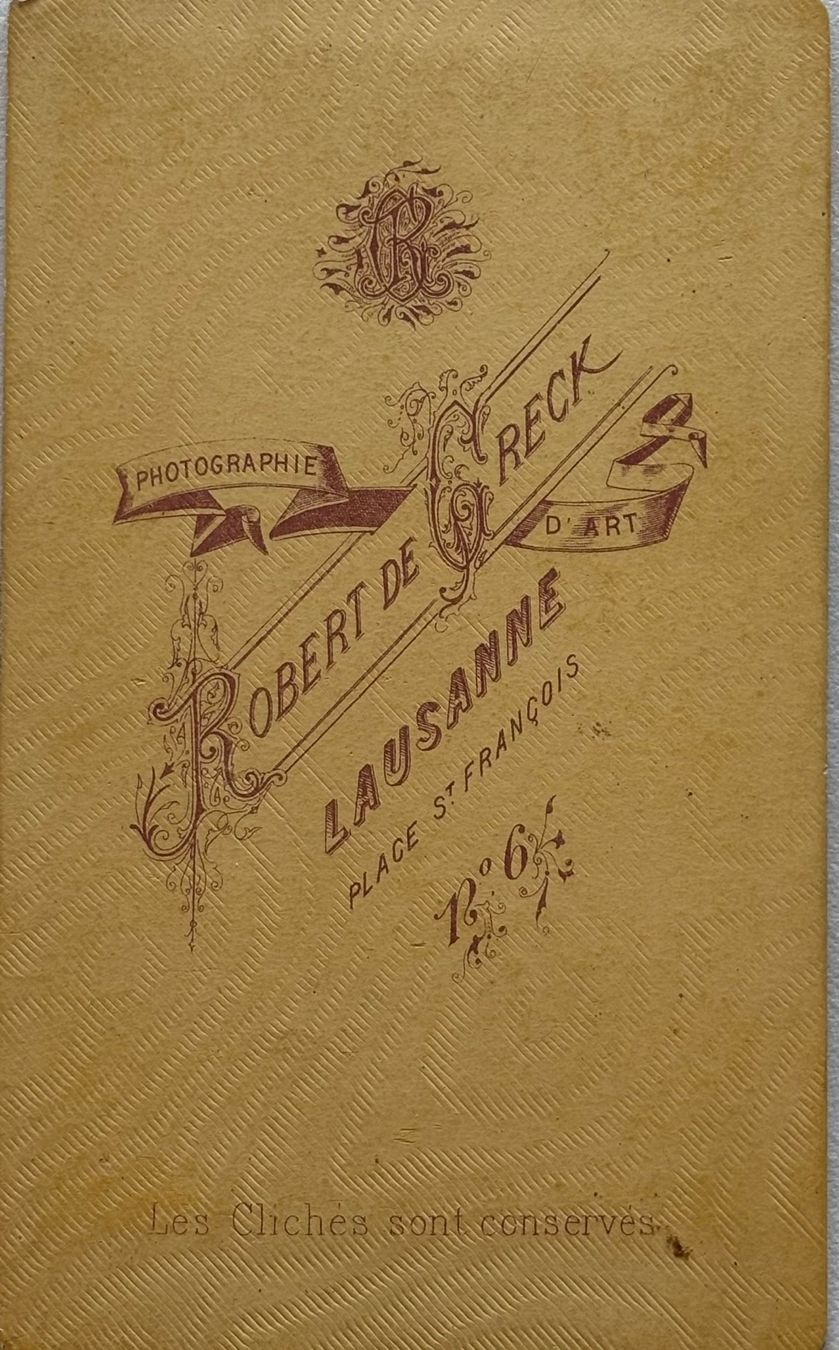 Cartes postales: CDV Robert De Greck, Lausanne - Ehepaar – D'occasion à Frauenfeld par Merk52 1