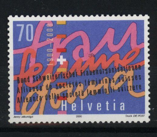 Tutti i francobolli: 2000, 100 Jahre Alliance F ** – Usato da Willisau venduto da Vollstempel