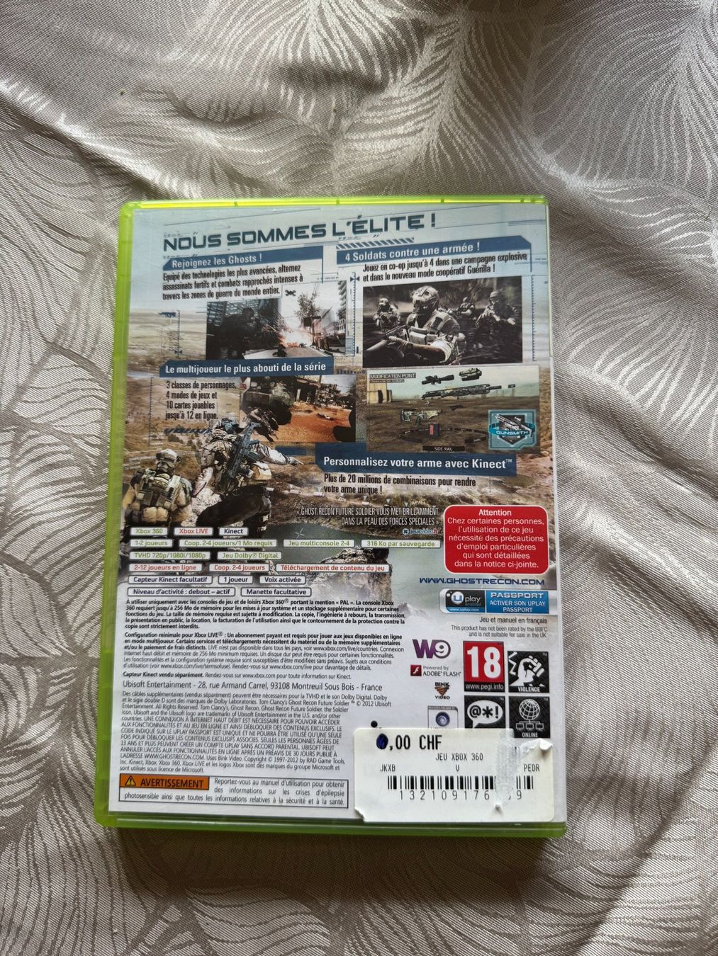 Giochi: Ghost Recon Future Soldier Xbox 360 PAL FR Ubisoft Kinect – Usato da L'Orient venduto da dav_8slp 2
