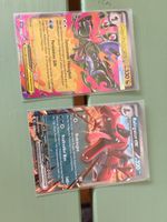 2 Pokémon Karten Mega-Tandrak EX und Rabigator EX neu
