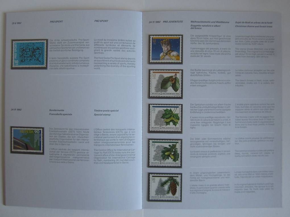 Tous les timbres: Briefmarken Schweiz 1992 – Neuf avec emballage d'origine à Saland par k_z_tny8