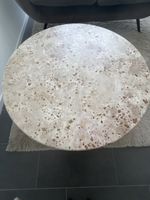 Runder Couchtisch Steinoptik Holzfüsse Durchmesser 80cm gut