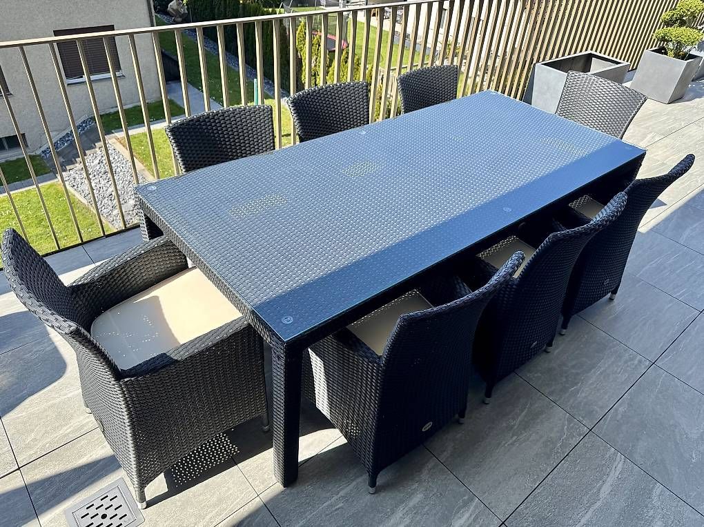 Tavoli: 8er Rattan Tisch 220x100cm – Usato da Winkel venduto da ser_69kf 1