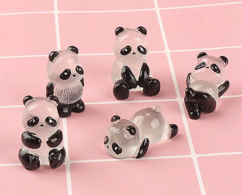Statuette: 5 stücke leuchtende Panda Mini Figur – Nuovo (secondo la descrizione) da Uerkheim venduto da Kaufoption 2