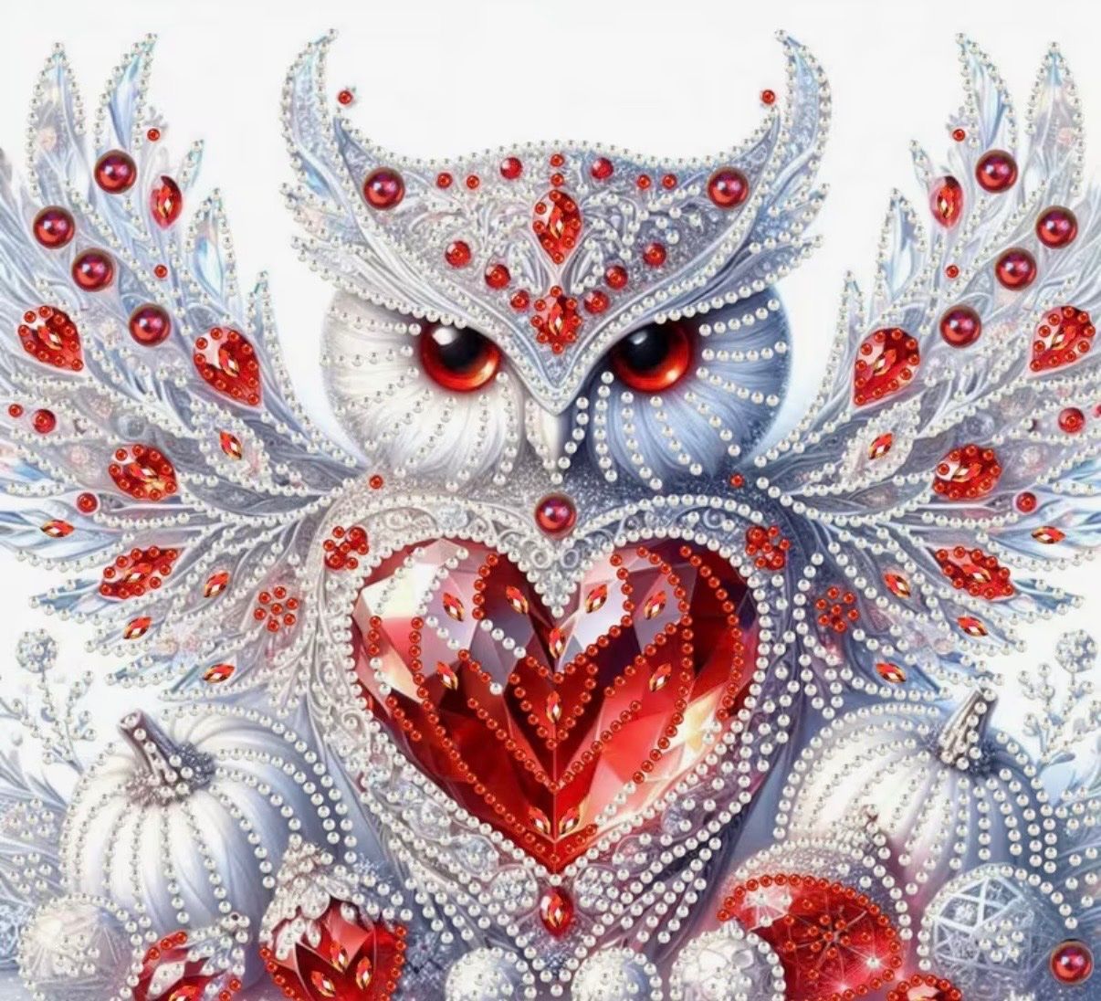 Kit bricolage: Diamond Painting: Eule mit Herz  30x30cm – Nuovo e nell'imballaggio originale da Teufenthal AG venduto da MeineSchatztruhe