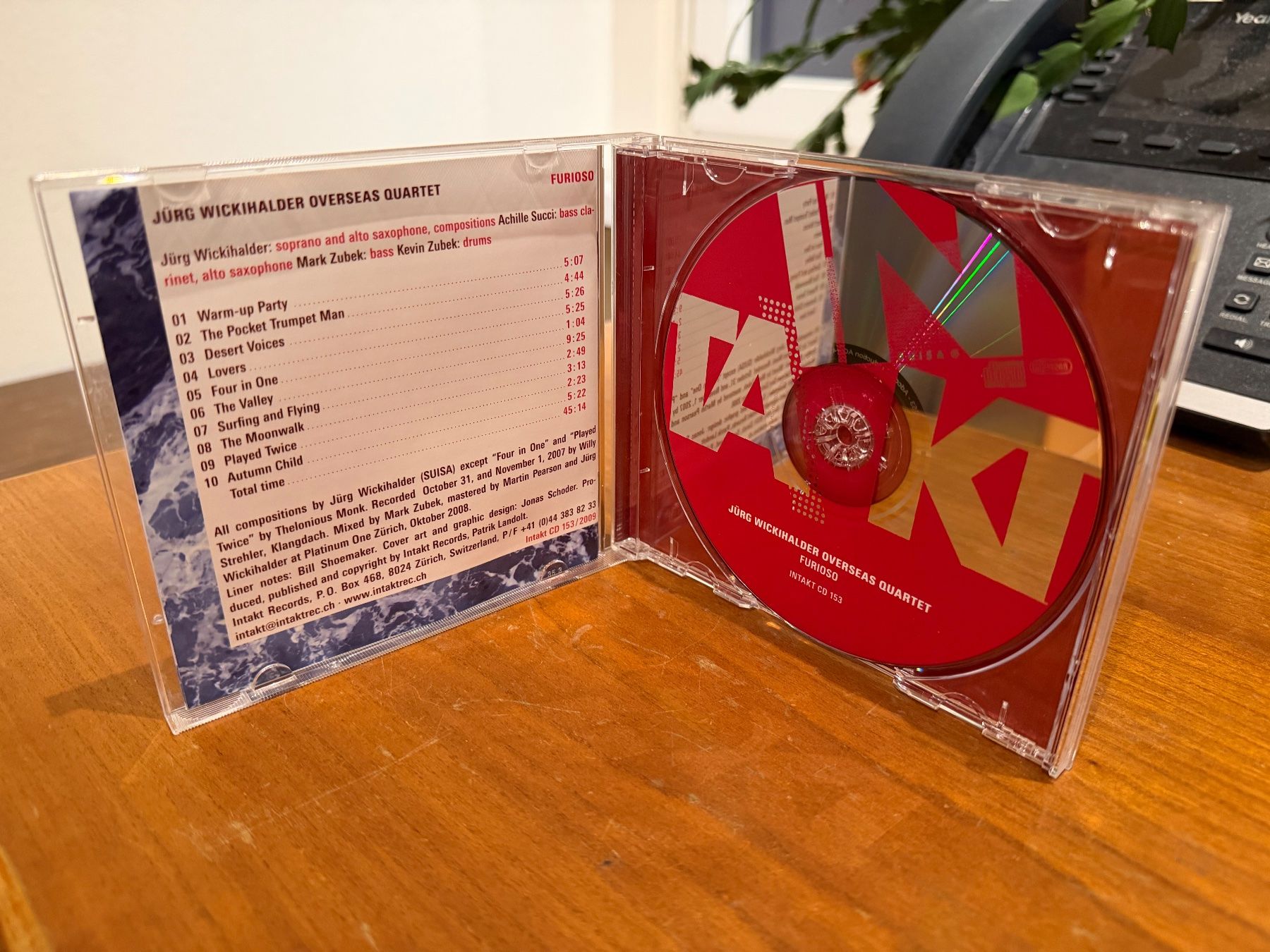 CD: Jürg Wickihalder Overseas Quartet - Furioso - KA02BS – Usato da Küsnacht ZH venduto da JazzRecords 2