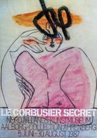 Grosses Plakat Le Corbusier Ausstellung 1987 in Dänemark