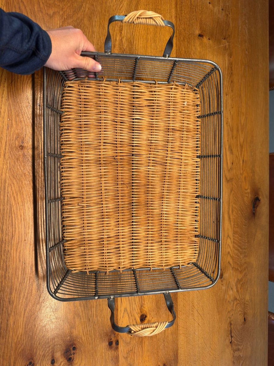Servierplatten: Servier Tablet aus Metall & Rattan – Gebraucht aus Niederbüren von poschti 4