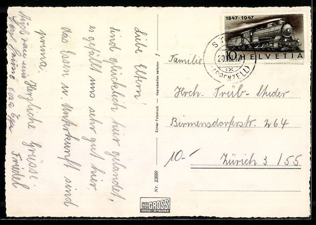Cartes postales: AK Stein /App., Ortsansicht mit Hügeln – D'occasion à Berlin par bartko-reher 1