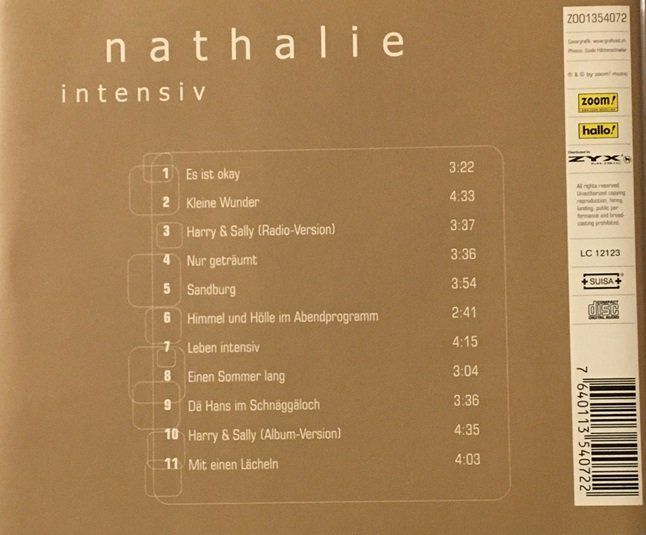 CD: Nathalie - Intensiv – Usato da Grüningen venduto da azulgris 1