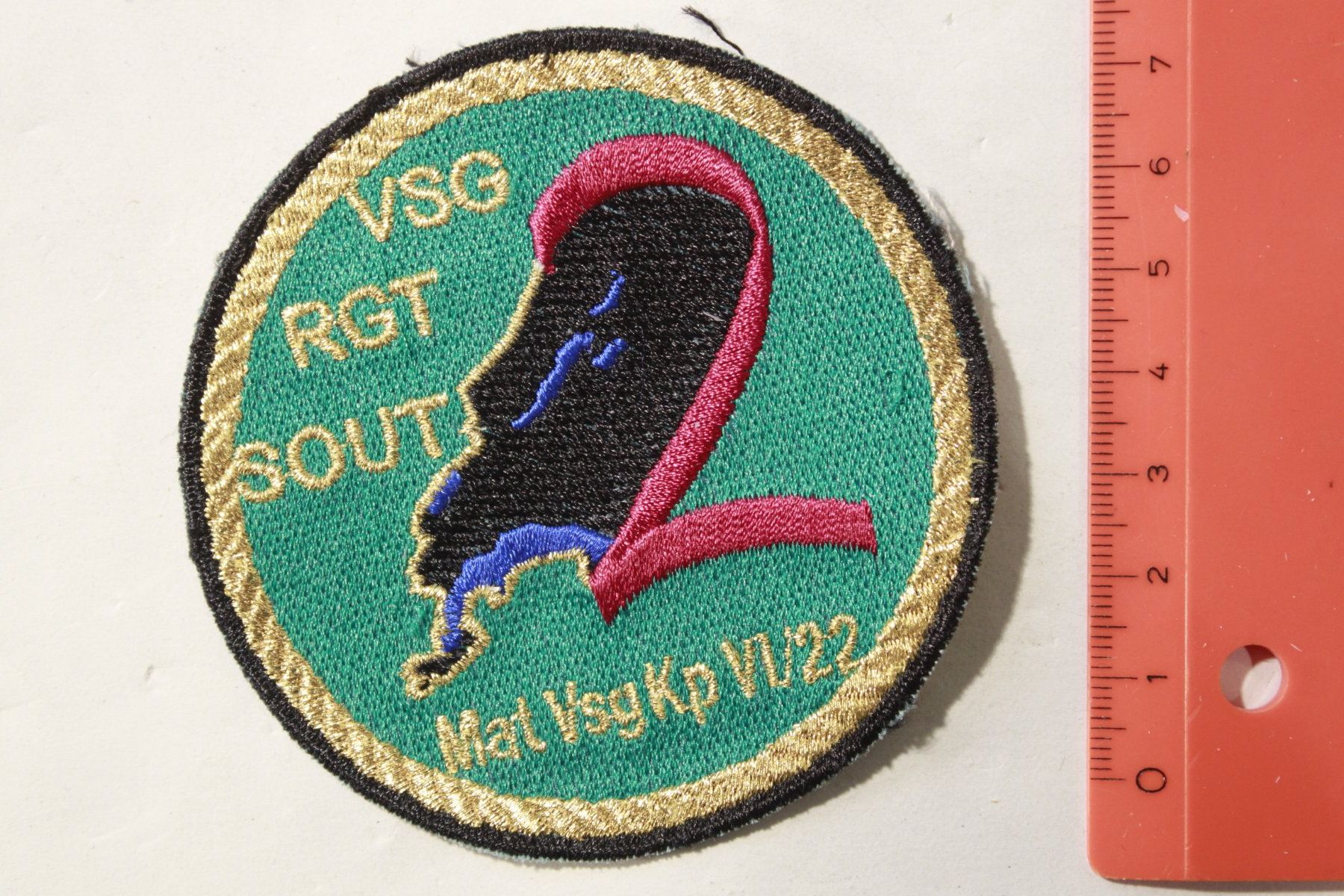 Schweizer Armee Placchette & Badge: rgt mat 22 – Usato da La plaine venduto da 7A6T2ME