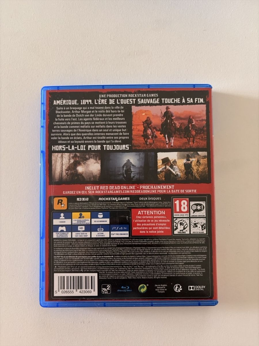 Giochi: Jeu PS4 Red Dead Redemption 2 bon etat – Nuovo (secondo la descrizione) da Cormérod venduto da CHEFAJOWAN 1