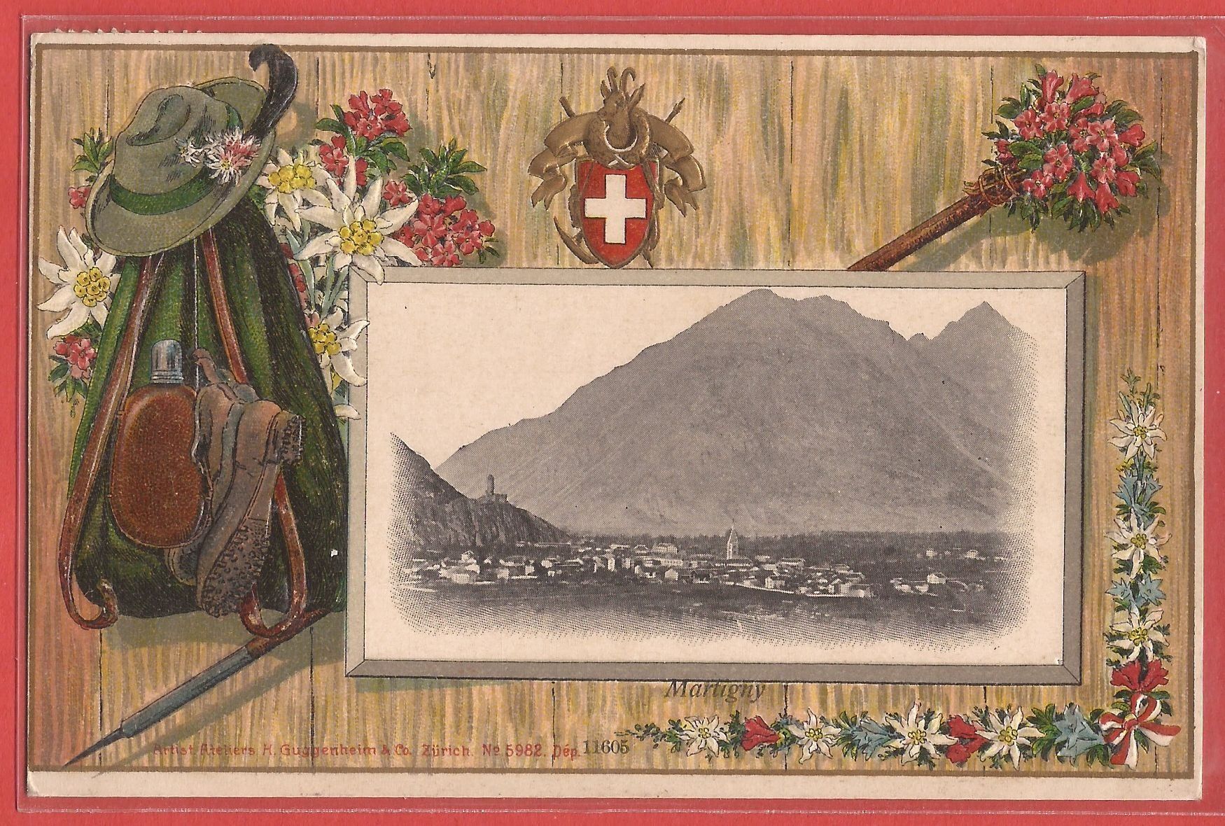 Cartes postales: Martigny - Prägekarte 1907 – D'occasion à Fislisbach par Porano