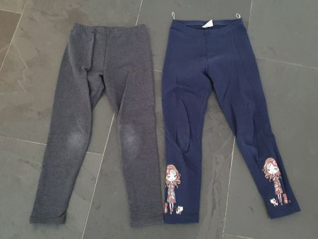 ++ 2x gefütterte Leggings ++ Gr. 128 ++