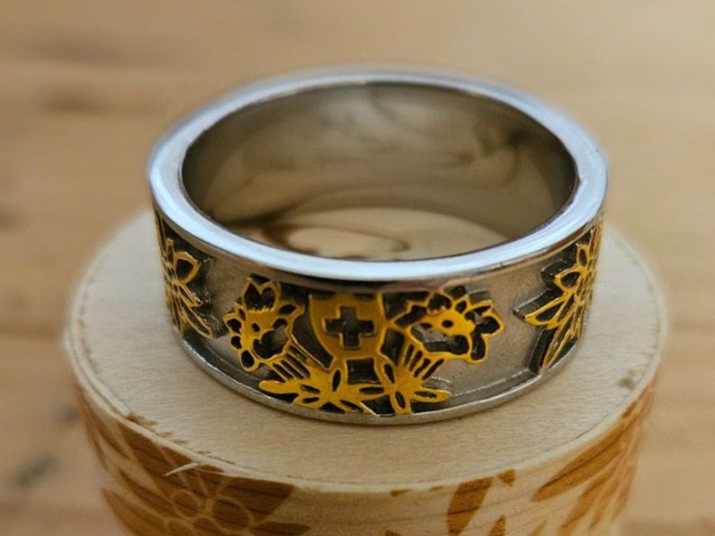 Anelli: Swiss Edelweiss-Ring 925 Silber – Nuovo (secondo la descrizione) da Gams venduto da Igel1 5