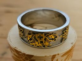 Swiss Edelweiss-Ring 925 Silber