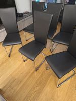 Set 6 sedie moderne in ecopelle con struttura cromata