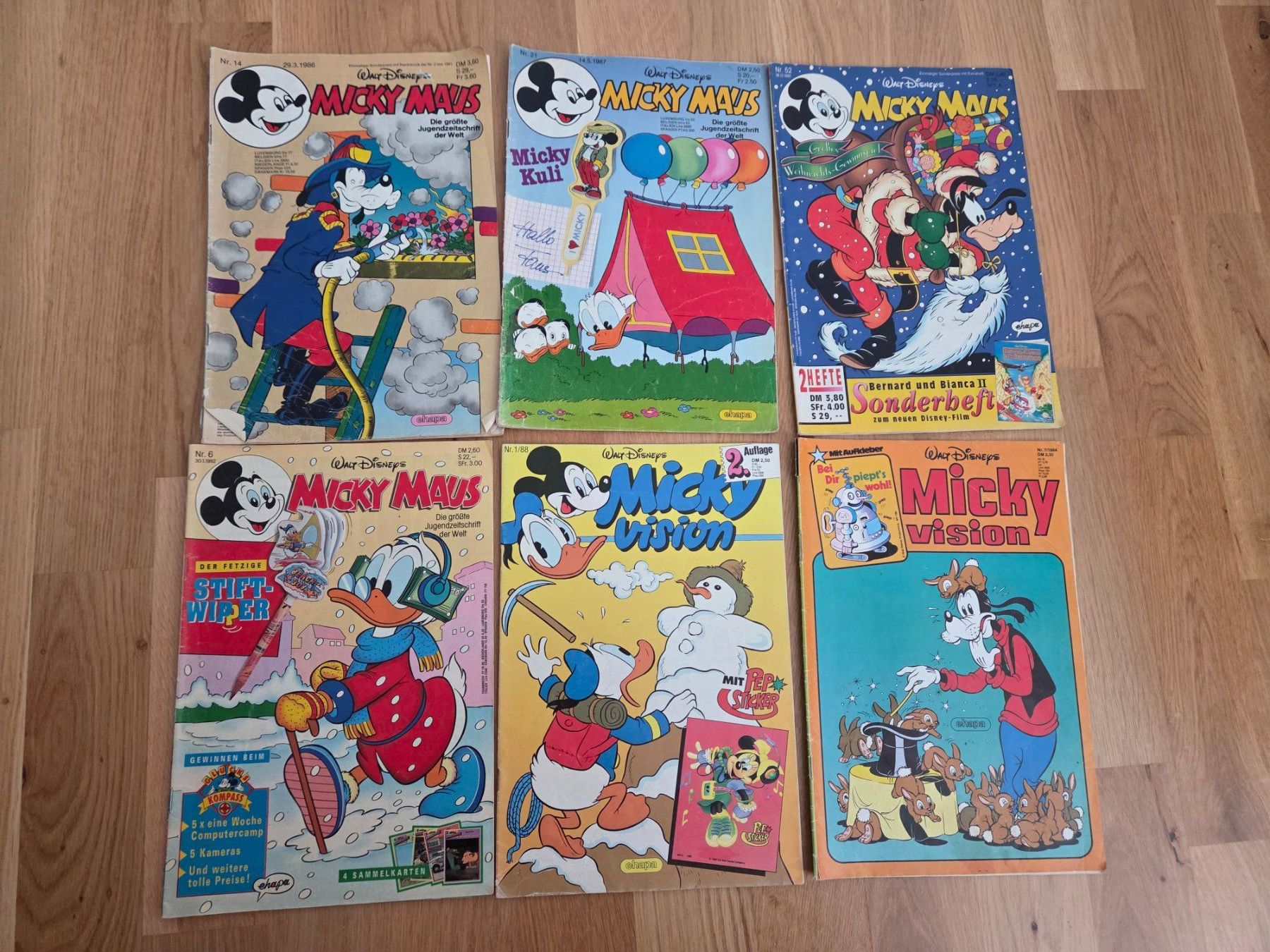 Fumetti: 6 Micky Maus & Micky Vision Hefte komplett – Usato da Oberkirch LU venduto da sa_kr