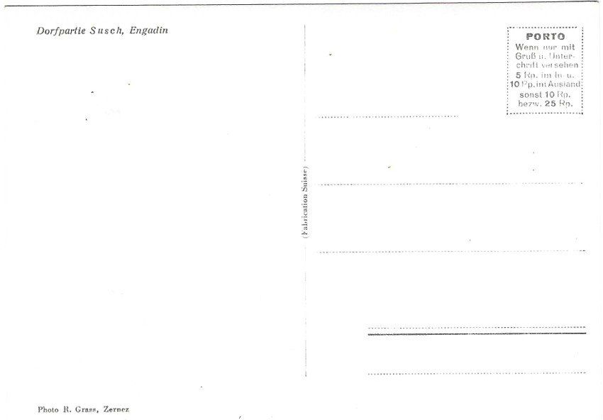 Cartoline postali: AK Susch Engadin GR – Usato da Rheinfelden venduto da wil_m7gh 1