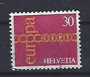 Tutti i francobolli: 1971 - Kette, Europa – Usato da Schaffhausen venduto da poststamp