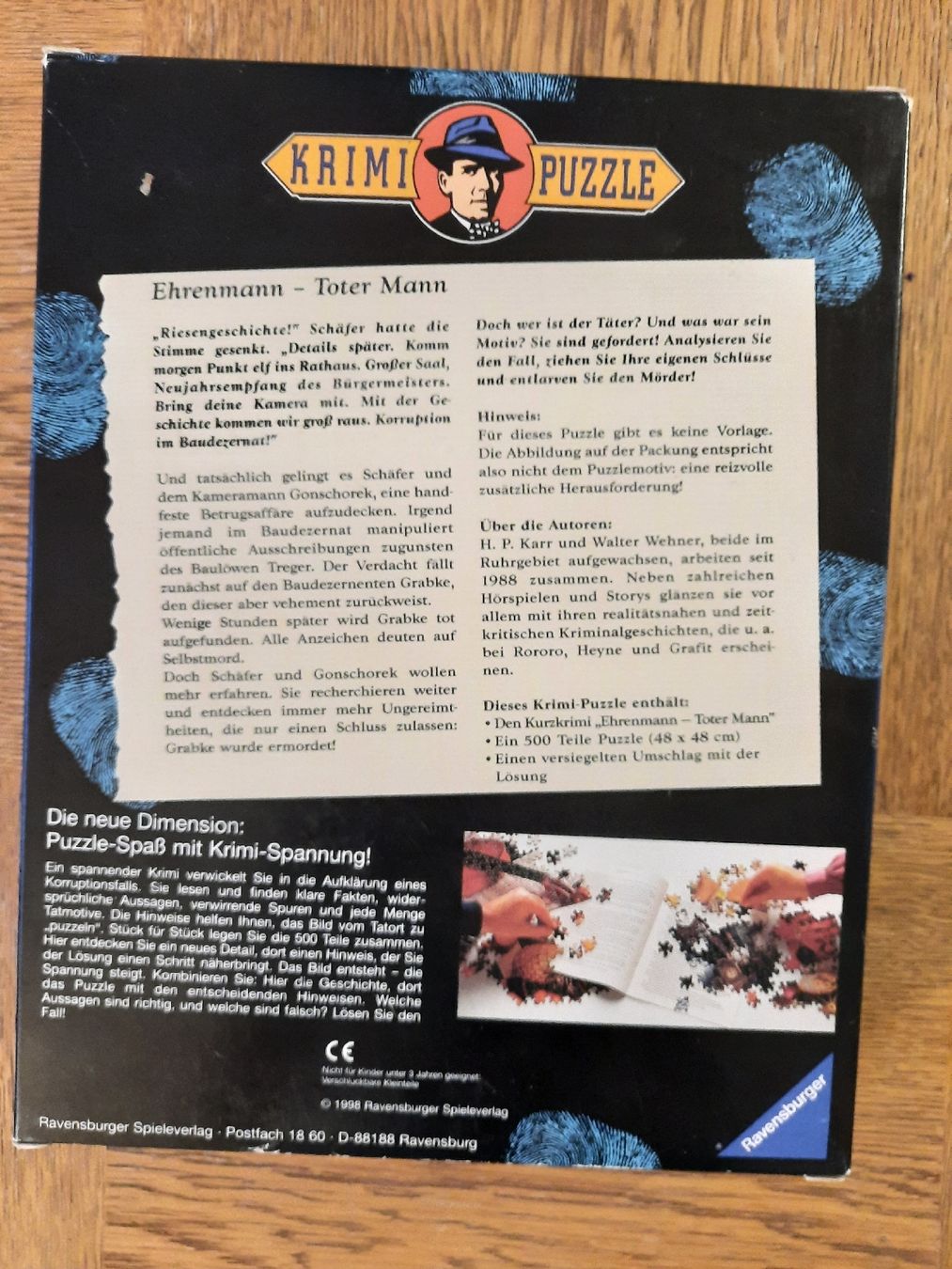 Puzzle: Krimipuzzle: Ehrenmann - Toter Mann – Usato da Huttwil venduto da ClaudiaJan 1