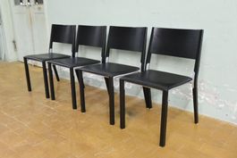 4Stk. Stühle Dietiker mit Lederbezug Modell Base