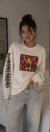 T-shirt Keith Haring x H&M, Taille S, manches longues!
