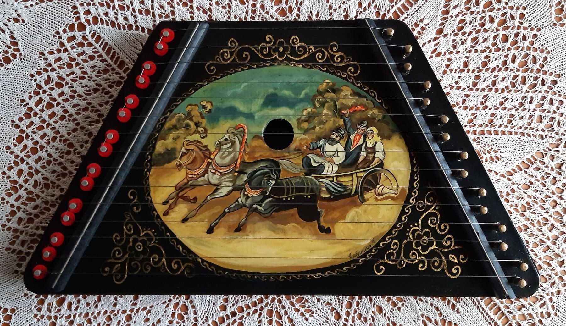Strumenti musicali: Hübsche Zither mit wunderschönem Decor ! – Usato da Neuheim venduto da MHarmony