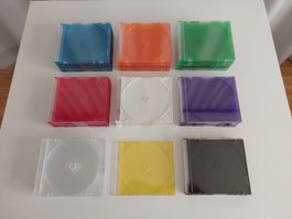 70 Stück "WALWIS" Slim-Case für CD/DVD , farbig , fabrikneu