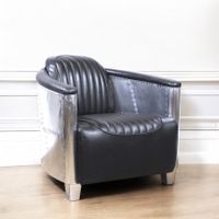 Schwarzer Leder-Fliegersessel, Ikone des Industriestil